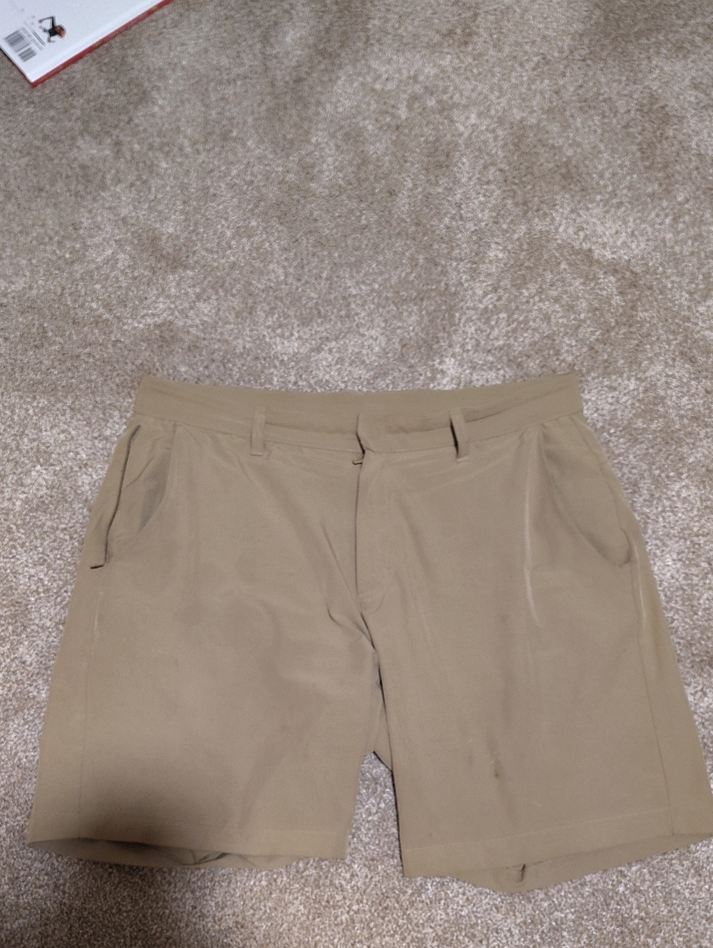 Men's Fabletic Khaki Chino Shorts - 34 In Waist 7 In Inseam